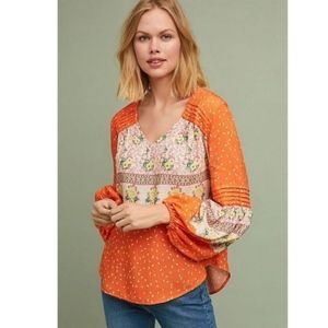 Maeve by Antro Orange Boho top